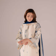 Skylight - Premium Offwhite Embroidered - READY TO WEAR - LAWN 2PC SET