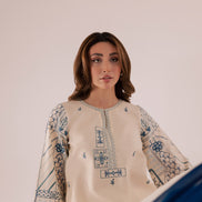 Skylight - Premium Offwhite Embroidered - READY TO WEAR - LAWN 2PC SET