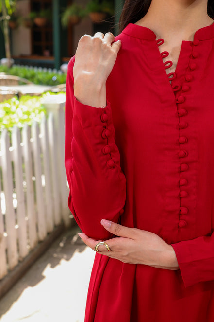 Crimson Button Set